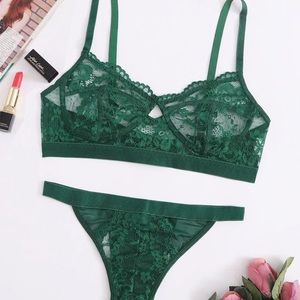 SHEIN: Green Two-Piece Lingerie